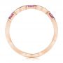 14k Rose Gold 14k Rose Gold Pink Sapphire And Diamond Anniversary Ring - Front View -  103626 - Thumbnail