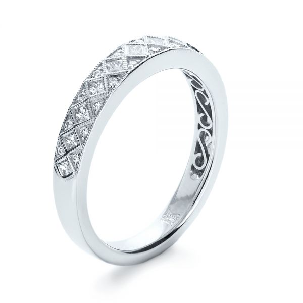 Princess Cut Diamond Women's Wedding Band - Image