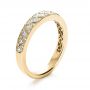 18k Yellow Gold 18k Yellow Gold Princess Cut Diamond Women's Wedding Band - Three-Quarter View -  1145 - Thumbnail