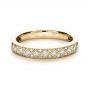 18k Yellow Gold 18k Yellow Gold Princess Cut Diamond Women's Wedding Band - Flat View -  1145 - Thumbnail