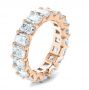 14k Rose Gold 14k Rose Gold Radiant Diamond Eternity Band - Three-Quarter View -  107631 - Thumbnail