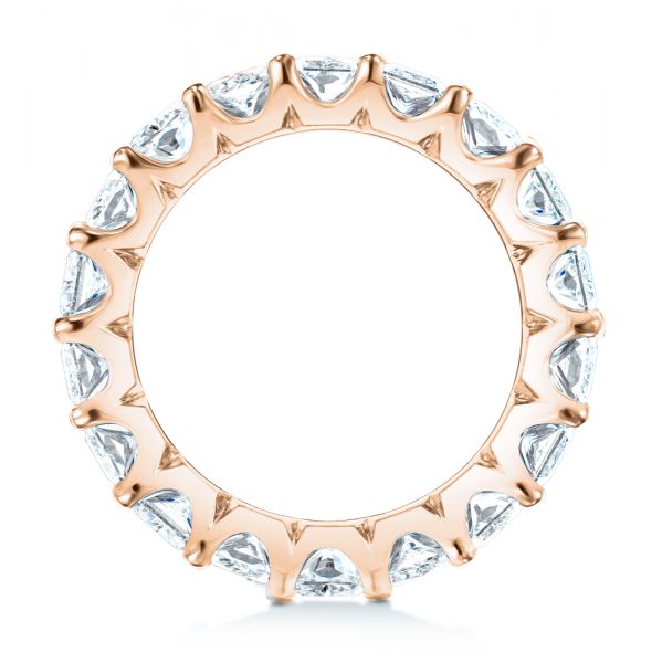 14k Rose Gold 14k Rose Gold Radiant Diamond Eternity Band - Front View - 107631