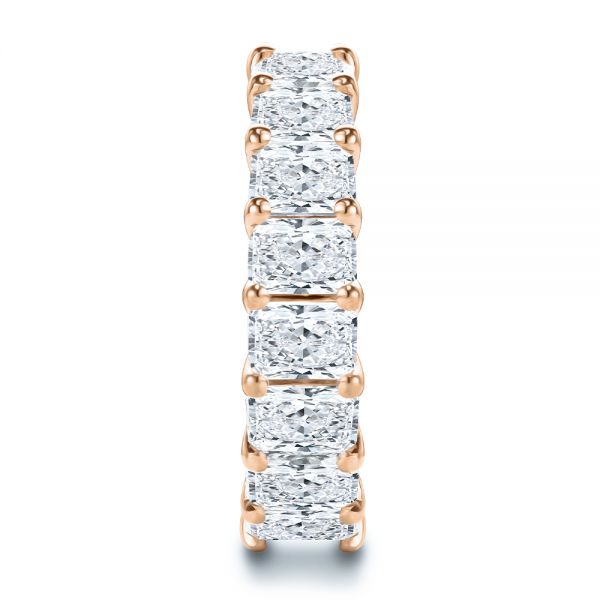 14k Rose Gold 14k Rose Gold Radiant Diamond Eternity Band - Side View - 107631