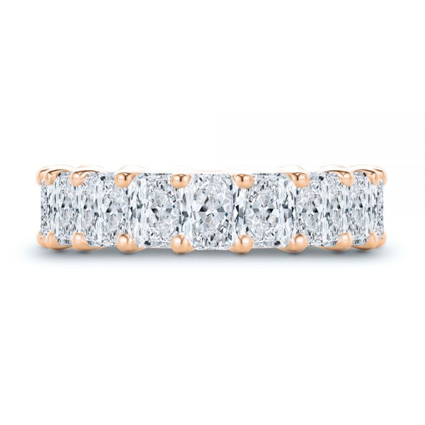 14k Rose Gold 14k Rose Gold Radiant Diamond Eternity Band - Top View - 107631
