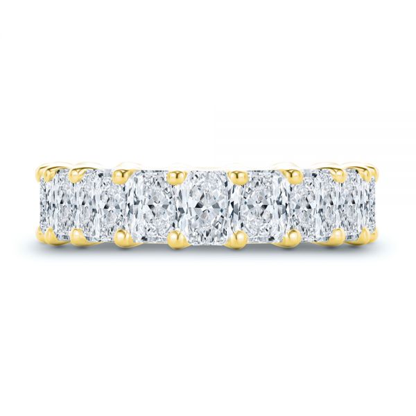 14k Yellow Gold 14k Yellow Gold Radiant Diamond Eternity Band - Top View - 107631