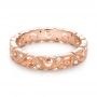 14k Rose Gold 14k Rose Gold Diamond Organic Stackable Eternity Band - Flat View -  101890 - Thumbnail