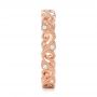 18k Rose Gold Diamond Organic Stackable Eternity Band - Side View -  101890 - Thumbnail