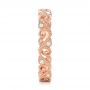 18k Rose Gold Diamond Organic Stackable Eternity Band - Side View -  101890 - Thumbnail