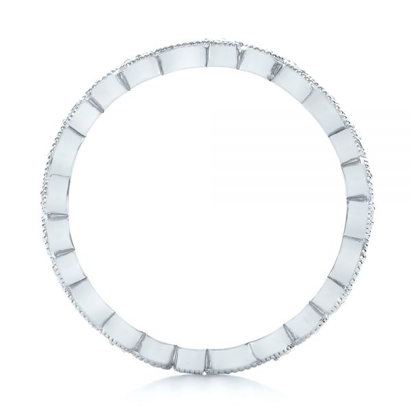 Platinum Platinum Diamond Organic Stackable Eternity Band - Front View - 101890