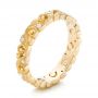 18k Yellow Gold 18k Yellow Gold Diamond Organic Stackable Eternity Band - Three-Quarter View -  101890 - Thumbnail