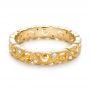 14k Yellow Gold 14k Yellow Gold Diamond Organic Stackable Eternity Band - Flat View -  101890 - Thumbnail