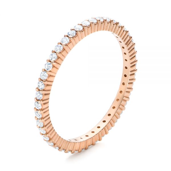 Rose Gold Diamond Stackable Eternity Band - Image