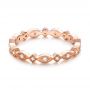 18k Rose Gold Diamond Stackable Eternity Band - Flat View -  101897 - Thumbnail