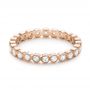 14k Rose Gold 14k Rose Gold Diamond Stackable Eternity Band - Flat View -  101905 - Thumbnail