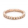 14k Rose Gold 14k Rose Gold Diamond Stackable Eternity Band - Flat View -  101923 - Thumbnail