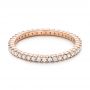 18k Rose Gold Diamond Stackable Eternity Band - Flat View -  101926 - Thumbnail