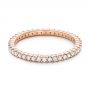 14k Rose Gold 14k Rose Gold Diamond Stackable Eternity Band - Flat View -  101926 - Thumbnail