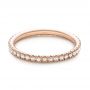 18k Rose Gold Diamond Stackable Eternity Band - Flat View -  101927 - Thumbnail