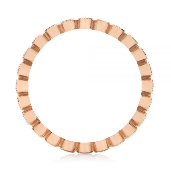 18k Rose Gold Diamond Stackable Eternity Band - Front View - 101905