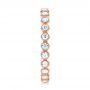 18k Rose Gold Diamond Stackable Eternity Band - Side View -  101905 - Thumbnail