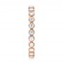 18k Rose Gold Diamond Stackable Eternity Band - Side View -  101905 - Thumbnail