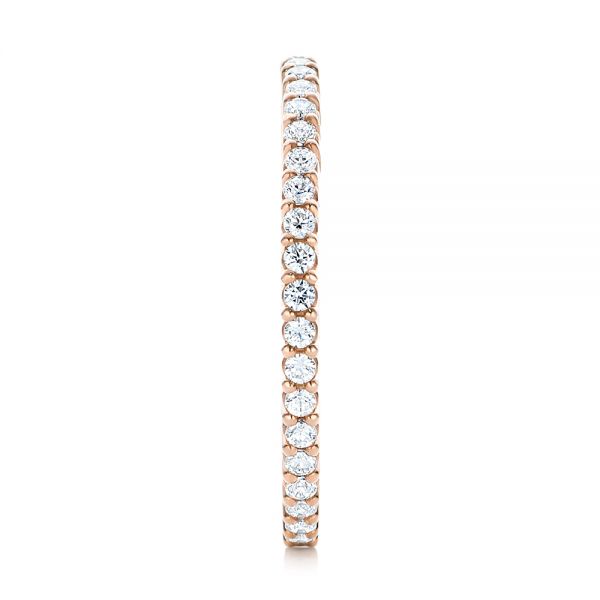 18k Rose Gold Diamond Stackable Eternity Band - Side View -  101926