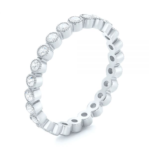 14k White Gold 14k White Gold Diamond Stackable Eternity Band - Three-Quarter View -  101905