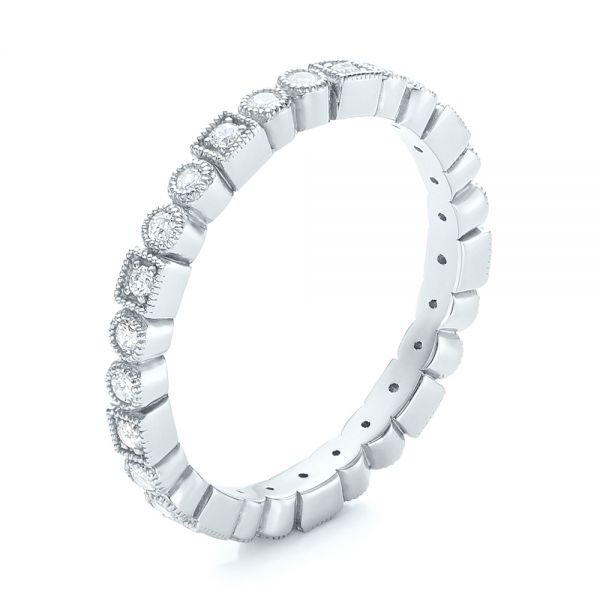 Platinum Platinum Diamond Stackable Eternity Band - Three-Quarter View - 101923