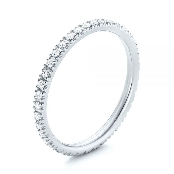 Platinum Platinum Diamond Stackable Eternity Band - Three-Quarter View - 101927