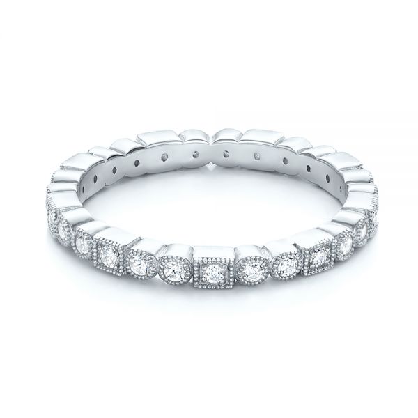 Platinum Platinum Diamond Stackable Eternity Band - Flat View - 101923