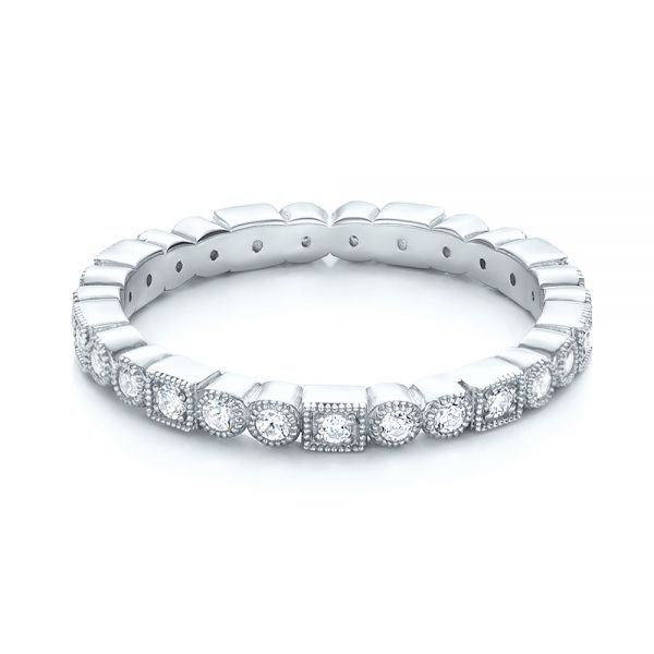  Platinum Platinum Diamond Stackable Eternity Band - Flat View -  101923