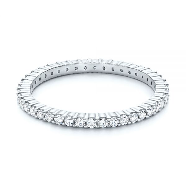 14k White Gold 14k White Gold Diamond Stackable Eternity Band - Flat View -  101926