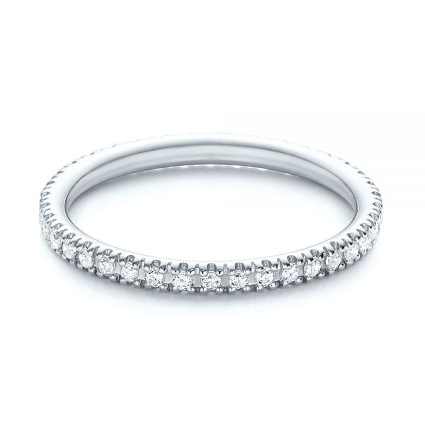 14k White Gold 14k White Gold Diamond Stackable Eternity Band - Flat View -  101927