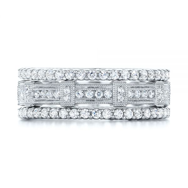  Platinum Platinum Diamond Stackable Eternity Band - Front View -  101926