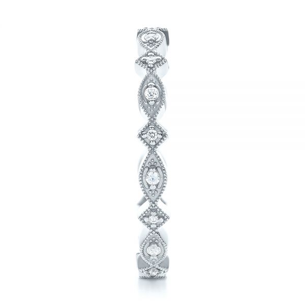 18k White Gold 18k White Gold Diamond Stackable Eternity Band - Side View -  101897