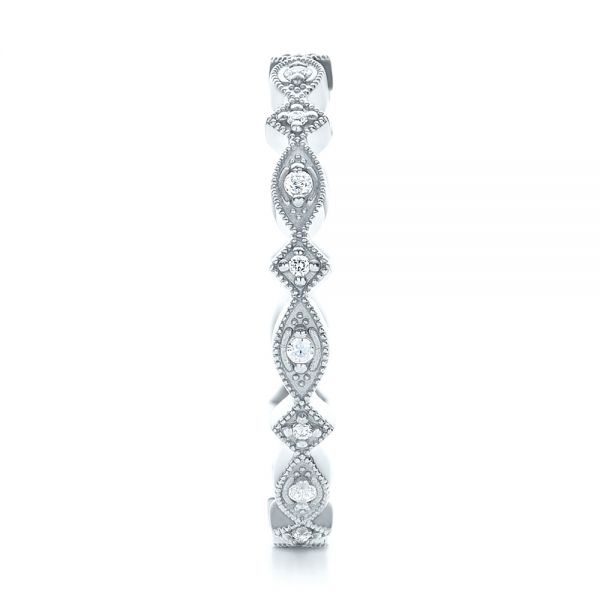 18k White Gold 18k White Gold Diamond Stackable Eternity Band - Side View - 101897