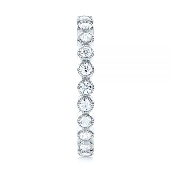 18k White Gold 18k White Gold Diamond Stackable Eternity Band - Side View -  101905