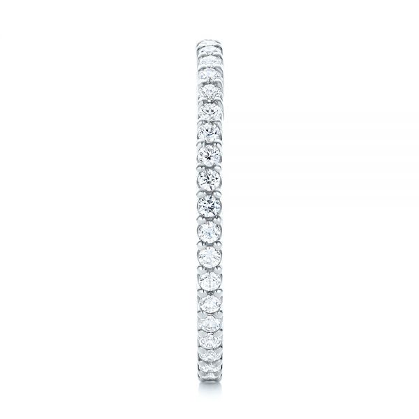 14k White Gold 14k White Gold Diamond Stackable Eternity Band - Side View -  101926