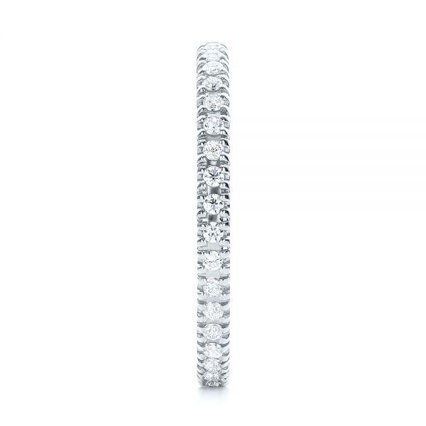 14k White Gold 14k White Gold Diamond Stackable Eternity Band - Side View -  101927