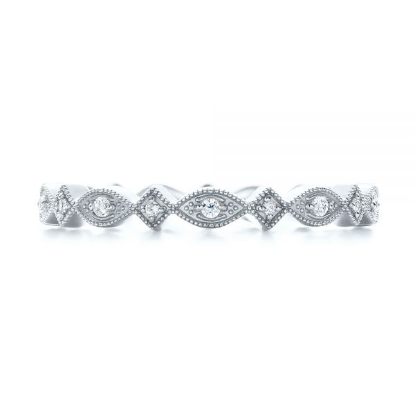  Platinum Platinum Diamond Stackable Eternity Band - Top View -  101897