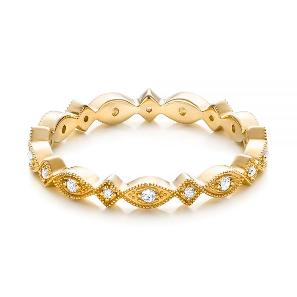 14k Yellow Gold 14k Yellow Gold Diamond Stackable Eternity Band - Flat View -  101897