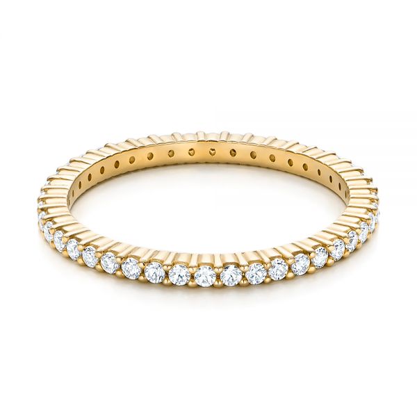 18k Yellow Gold 18k Yellow Gold Diamond Stackable Eternity Band - Flat View -  101926