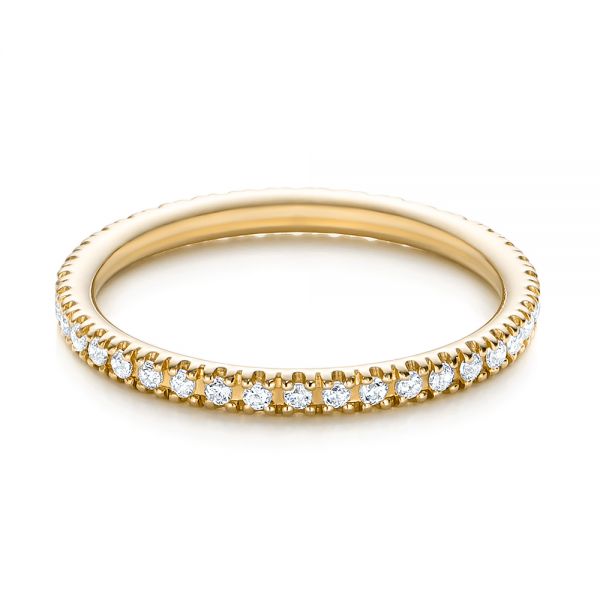 18k Yellow Gold 18k Yellow Gold Diamond Stackable Eternity Band - Flat View - 101927
