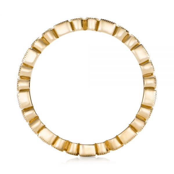 14k Yellow Gold 14k Yellow Gold Diamond Stackable Eternity Band - Front View - 101923