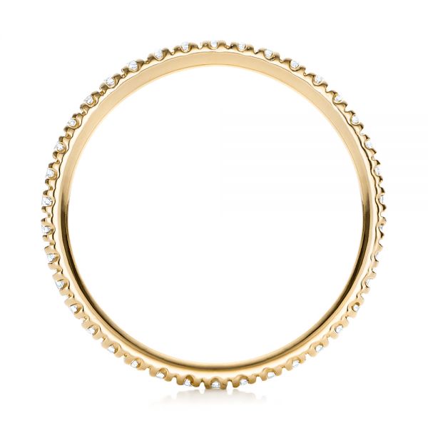 18k Yellow Gold 18k Yellow Gold Diamond Stackable Eternity Band - Front View - 101927