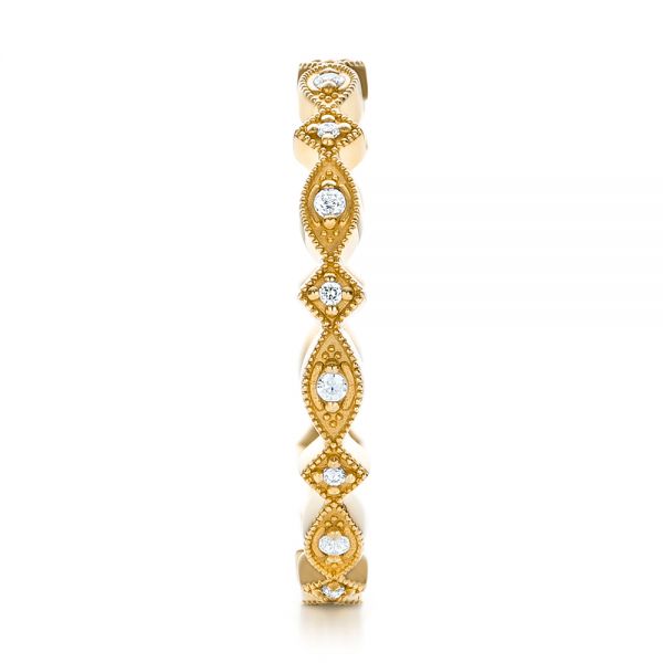 14k Yellow Gold 14k Yellow Gold Diamond Stackable Eternity Band - Side View -  101897