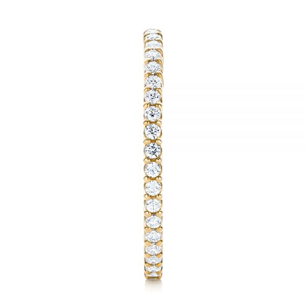 18k Yellow Gold 18k Yellow Gold Diamond Stackable Eternity Band - Side View -  101926