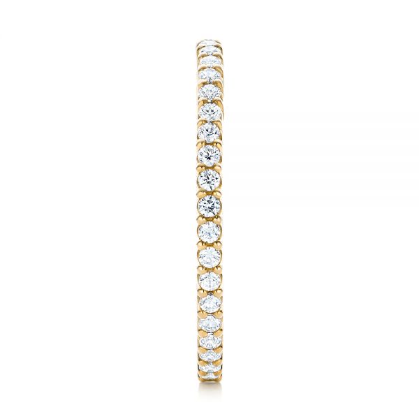 18k Yellow Gold 18k Yellow Gold Diamond Stackable Eternity Band - Side View - 101926
