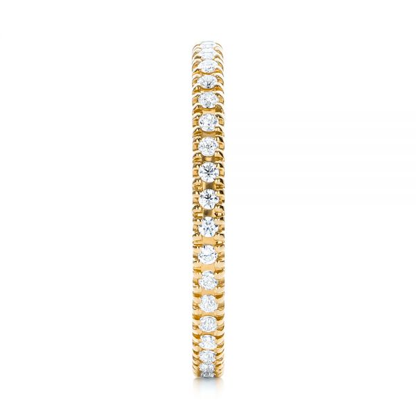 14k Yellow Gold 14k Yellow Gold Diamond Stackable Eternity Band - Side View -  101927