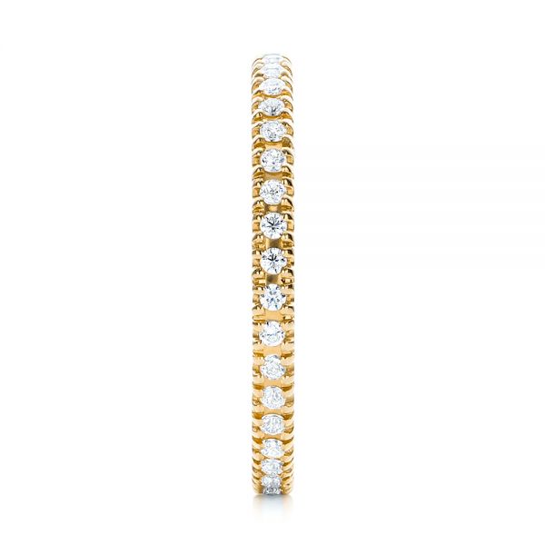 18k Yellow Gold 18k Yellow Gold Diamond Stackable Eternity Band - Side View - 101927
